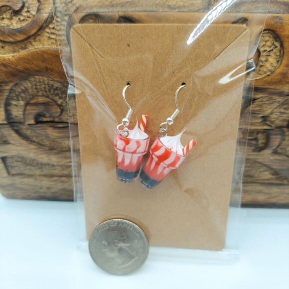 3D Milkshake Earrings - Picture 2 of 2
